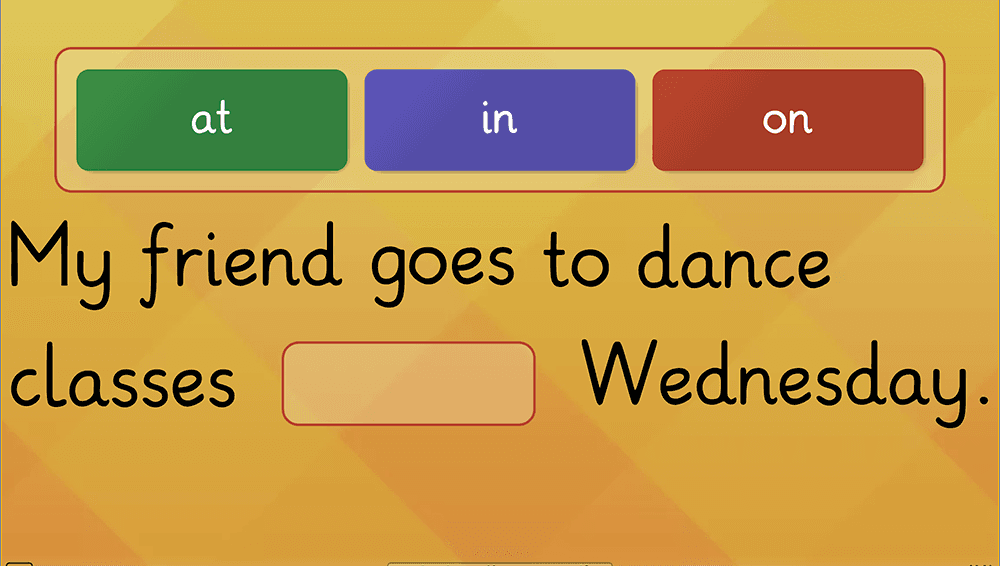 GAME - Prepositions of time
