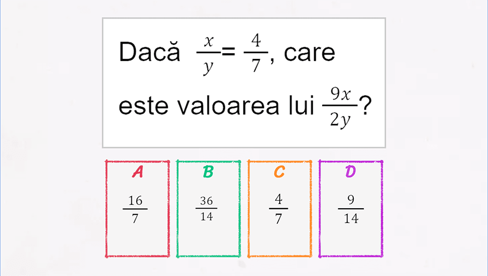 JOC -  Proporții derivate