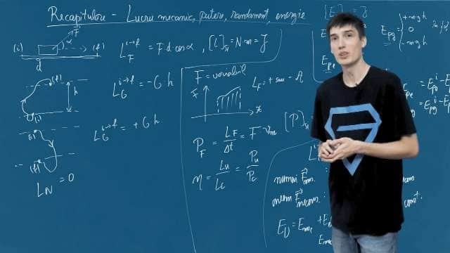 Recapitulare - Lucru mecanic, putere, randament, energie