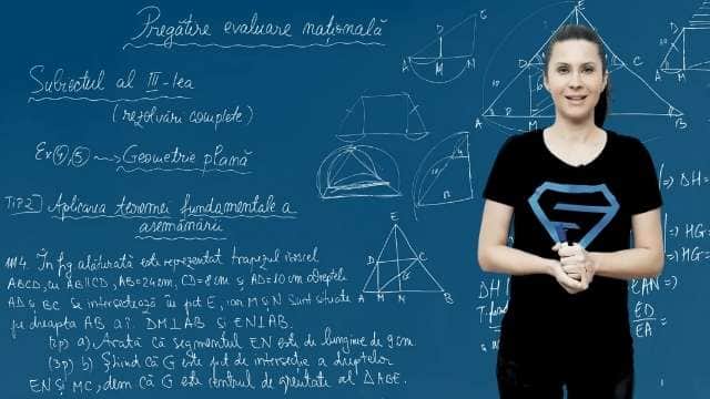 Geometrie plană. Teorema fundamentală a asemănării - EN cl. VIII-a