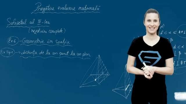Geometrie în spațiu. Distanța de la un punct la un plan - EN cl. VIII-a