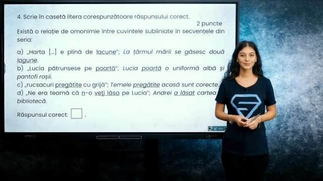 Sensul cuvintelor - Relația de omonimie - EN cl. VIII-a