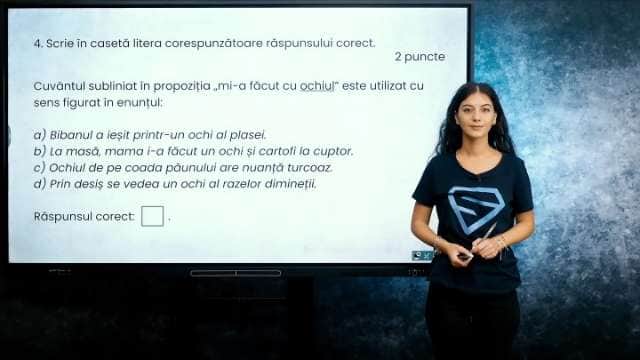 Sensul cuvintelor - Sensul secundar / figurat - EN cl. VIII-a