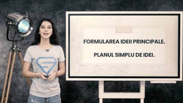 Formularea ideii principale. Planul simplu de idei