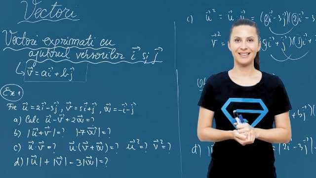 Vectori exprimati cu ajutorul vectorilor i și j