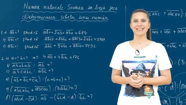 Numere naturale. Determinarea cifrelor unui număr