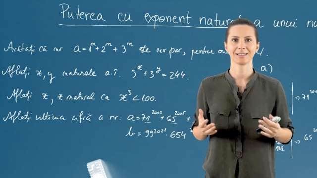 Puterea cu exponent natural a unui număr natural - Partea a 2-a