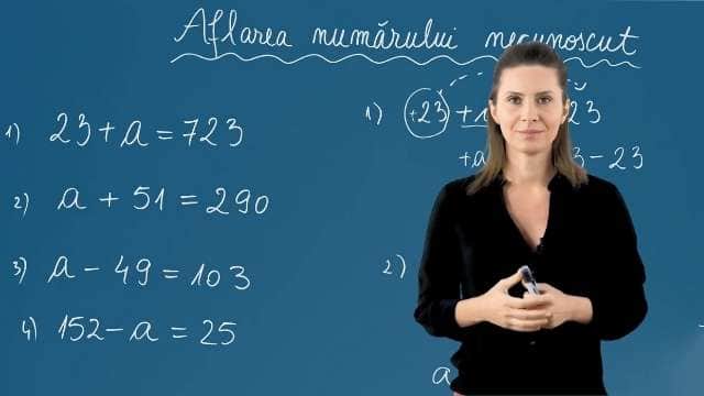 Aflarea numărului necunoscut - Metoda 2