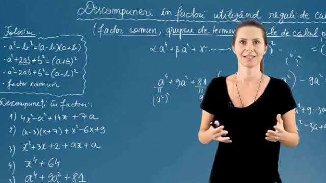 Descompuneri în factori utilizând reguli de calcul