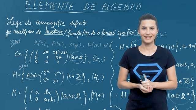 Legi de compozitie definite pe multimi de matrice / functii / nr. de o forma specifica data