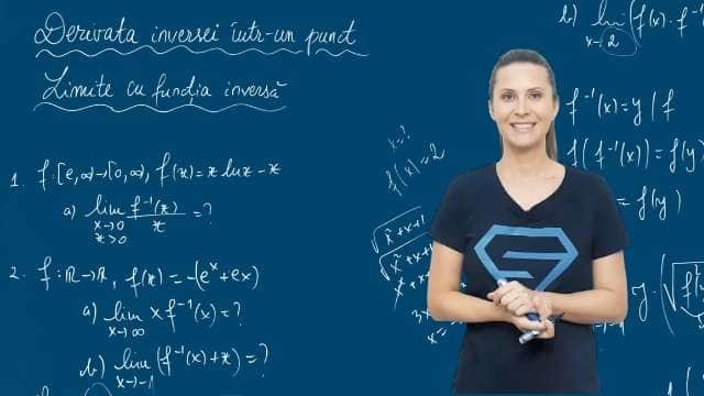 Calculul derivatei funcției inverse într-un punct. Limite cu funcția inversă - P3