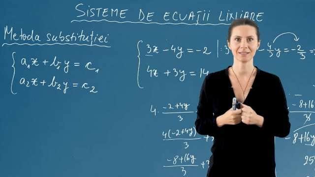 Sisteme de două ecuații liniare cu două necunoscute. Rezolvarea prin metoda substituției