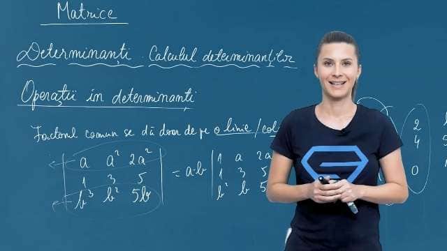 Operații în determinanți
