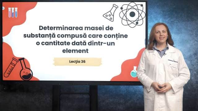 Determinarea masei de substanță compusă care conține o cantitate dată dintr-un element