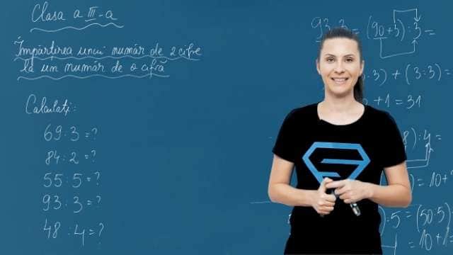 Împărțirea unui număr de 2 cifre la un număr de o cifră - Partea 1