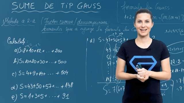 Sume de tip Gauss - Metoda 2 - Factor comun