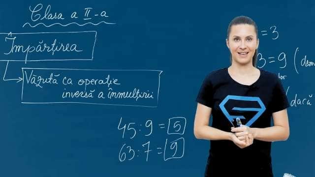 Împărțirea văzută ca operație inversă a înmulțirii