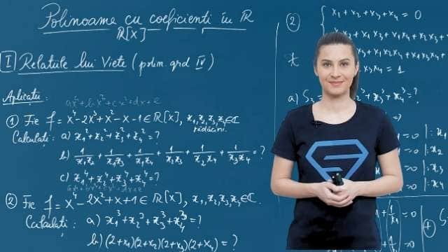 Relațiile lui Viete - Polinoame de gradul IV - Aplicații