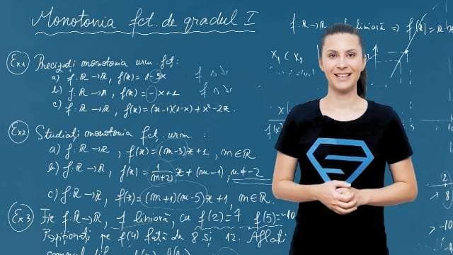 Monotonia funcției de gradul I