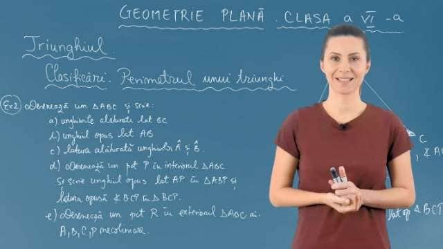 Triunghi. Definiție. Elemente. Clasificare. Perimetru - P3