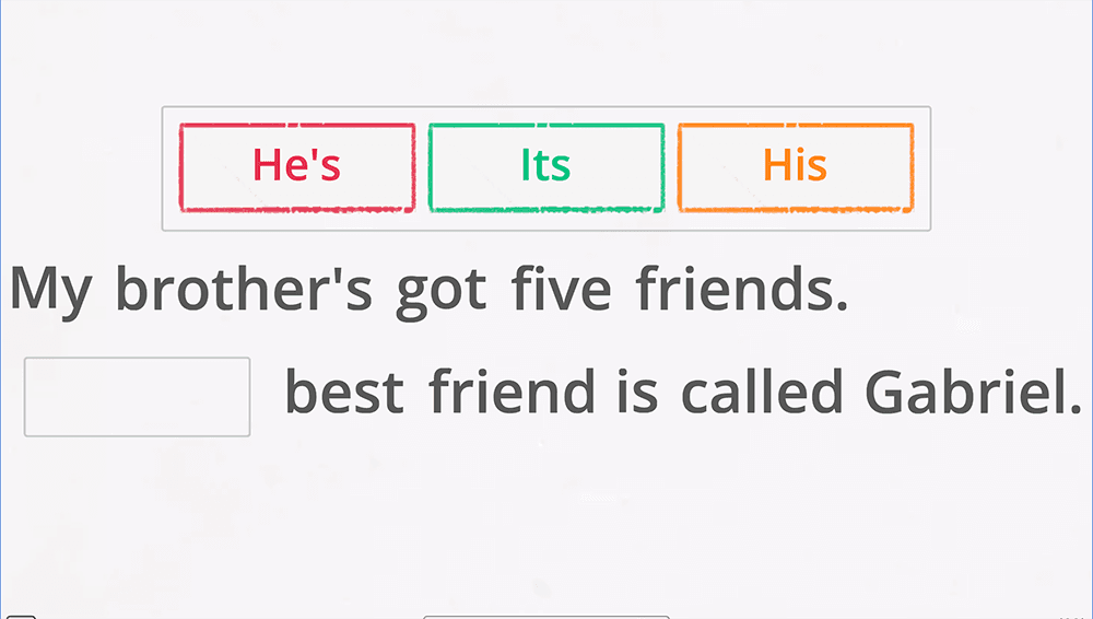 GAME - Possessive adjectives