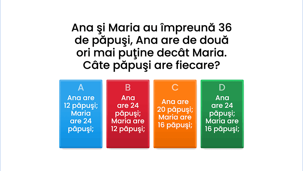 JOC - Probleme care se rezolvă prin metoda figurativă - Partea 2