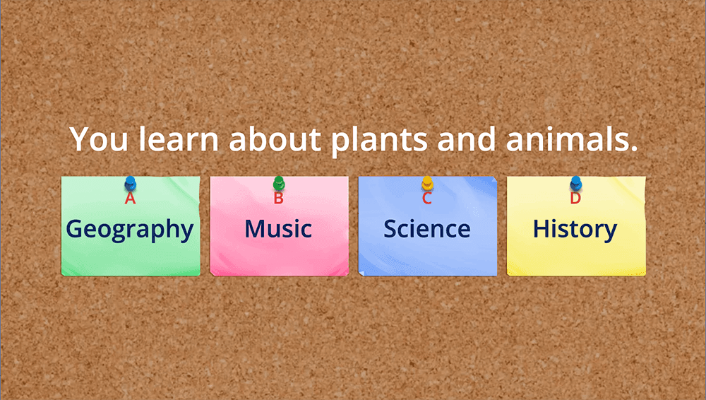 GAME - School subjects
