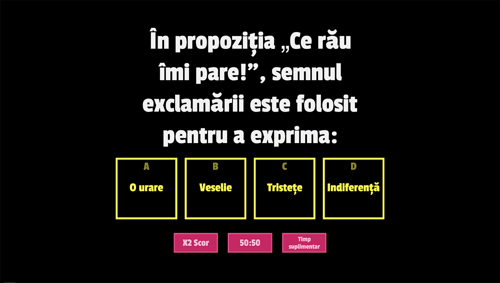 JOC - Semnul exclămarii. Intonarea propozițiilor exclamative.