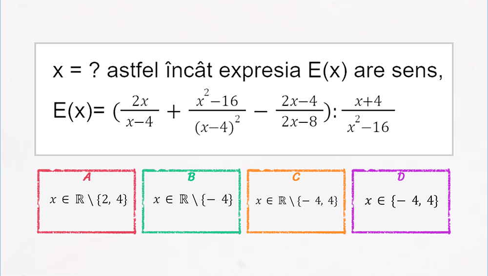 JOC - Fracții algebrice